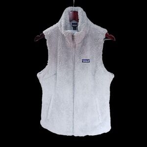 Patagonia Los Gatos Fleece Vest Womens Large Grey Full Zip High Pile Clearwater